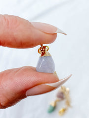 Love Necklace Trio | Purple Agate + Amazonite + Strawberry Quartz