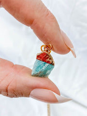 Friendship Necklace Trio | Rose Quartz + Strawberry Quartz + Amazonite