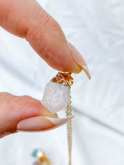 Friendship Necklace Trio | Rose Quartz + Strawberry Quartz + Amazonite
