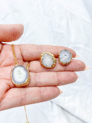 Grounding Duo | Agate Necklace + Earring