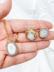 Grounding Duo | Agate Necklace + Earring
