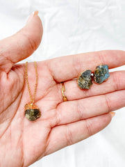 Courage Duo | Labradorite Necklace + Earring