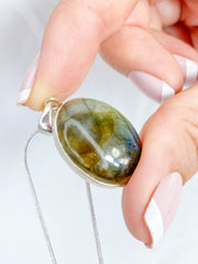Labradorite Pendant Sterling Silver