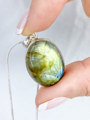 Labradorite Pendant Sterling Silver