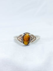 Tiger Eye Ring Sterling Silver