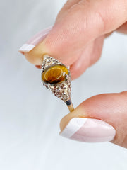 Tiger Eye Ring Sterling Silver