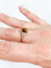 Tiger Eye Ring Sterling Silver