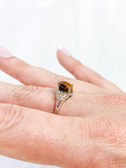 Tiger Eye Ring Sterling Silver