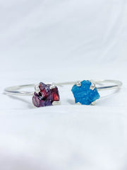 Apatite and Garnet Natural Cuff Bracelet