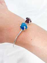 Apatite and Garnet Natural Cuff Bracelet