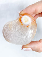 Carnelian Heart with Quartz 106g