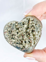 Pyrite Cluster Heart 107g