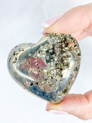 Pyrite Cluster Heart 107g