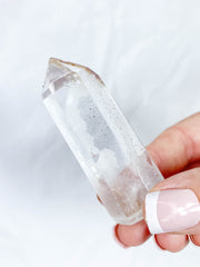 Clear Quartz Polished Point with Inclusions 50g