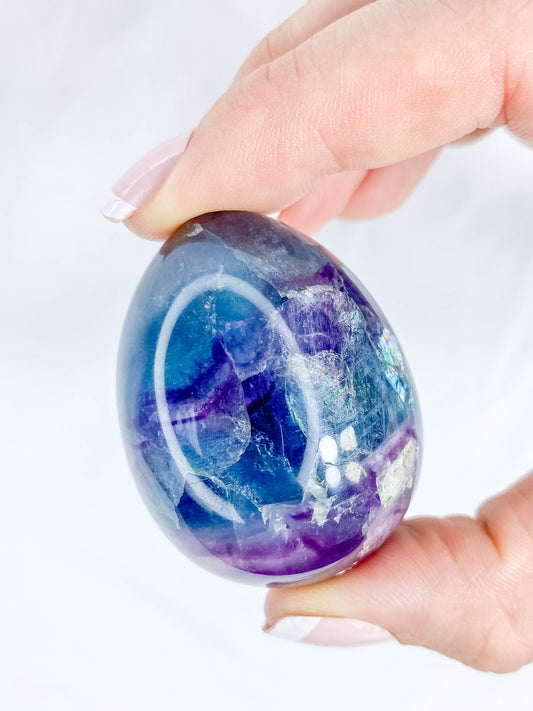 Fluorite Multi Color Egg 113g