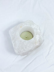 Clear Quartz Natural Candle Base