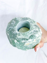 Green Aventurine Natural Candle Base