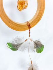 Abundance Amulet Citrine and Macaw Feather
