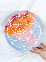 Wooden Seed of Life Grid Board