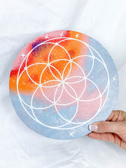 Wooden Seed of Life Grid Board