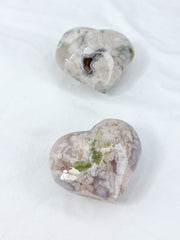 Flower Agate Heart | Medium