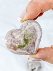 Flower Agate Heart | Medium