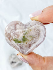 Flower Agate Heart | Medium