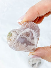 Flower Agate Heart | Medium