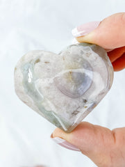 Flower Agate Heart | Medium
