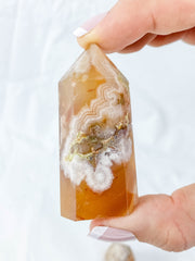 Flower Agate Polished Point | Small