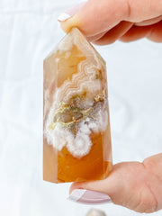 Flower Agate Polished Point | Small