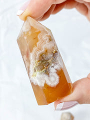 Flower Agate Polished Point | Small
