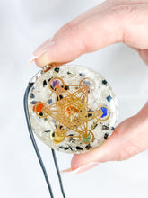 Moonstone Merkaba Orgonite Pendant Black Cord