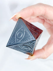 Black Obsidian All Seeing Eye Pyramid | Medium
