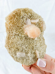 Stilbite Inclusions Cluster 356g