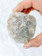 Apophyllite Glass Cluster Inclusions 148g