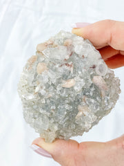 Apophyllite Glass Cluster Inclusions 148g