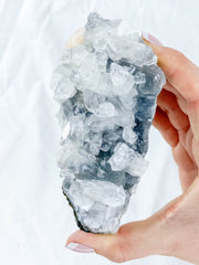 Apophyllite Glass Cluster with Chalcedony Stilbite 304g