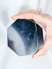 Shungite Octagon Plate | Medium