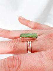 Green Kyanite Sterling Silver Ring