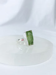 Green Kyanite Sterling Silver Ring