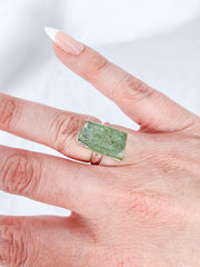 Green Kyanite Sterling Silver Ring