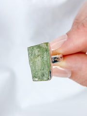 Green Kyanite Sterling Silver Ring