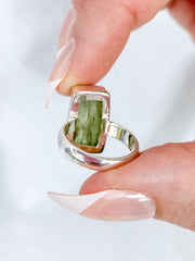 Green Kyanite Sterling Silver Ring