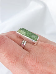 Green Kyanite Sterling Silver Ring