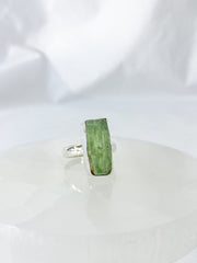 Green Kyanite Sterling Silver Ring
