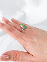 Green Kyanite Sterling Silver Ring