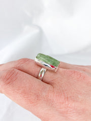 Green Kyanite Sterling Silver Ring
