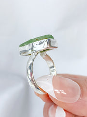 Green Kyanite Sterling Silver Ring