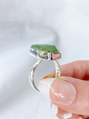 Green Kyanite Sterling Silver Ring